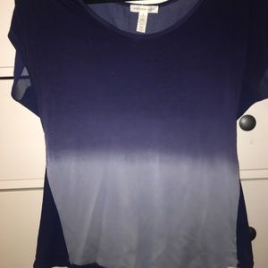 Ombre Blue Shirt with Mesh Back